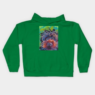 WireHaired Pointing Griffon Bright colorful pop dog art Kids Hoodie